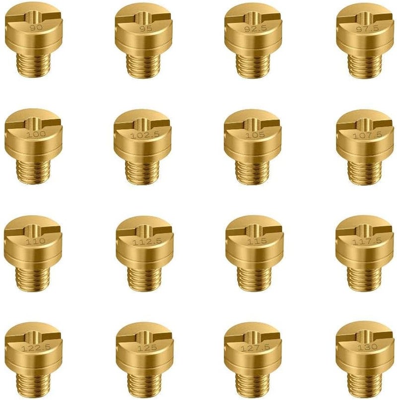 Strongthium Main Jet Kit for Mikuni HS HSR RS TM VM VM22 VM24 VM26 Carburetors Large Round N100.604#90 ~ #130 - Image 1